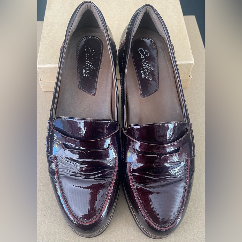 Earthies Women’s Deep Burgundy Slip-On Loafers